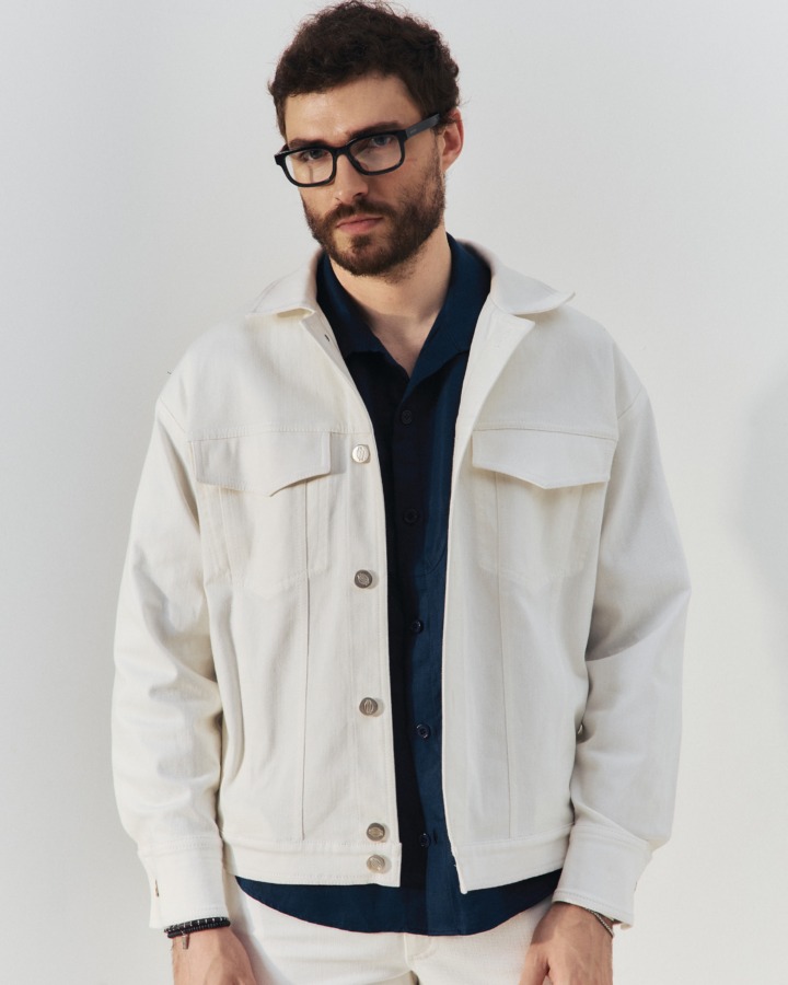 Ecru Denim Jacket