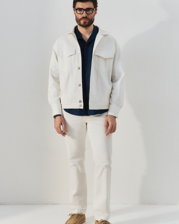 Ecru Denim Jeans